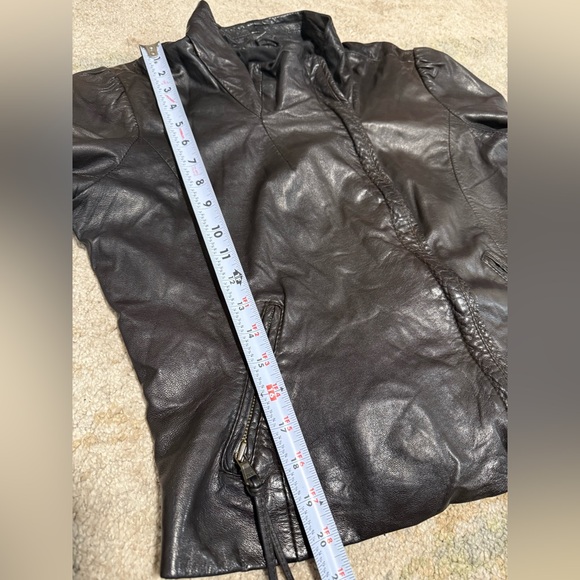 June vintage genuine leather jacket cropped - Picture 9 of 10